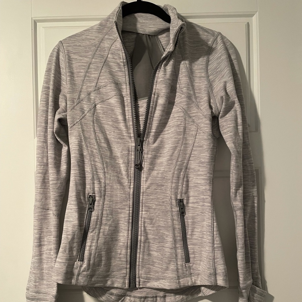 lululemon athletica Heathered Gray Zip-Up Jacket